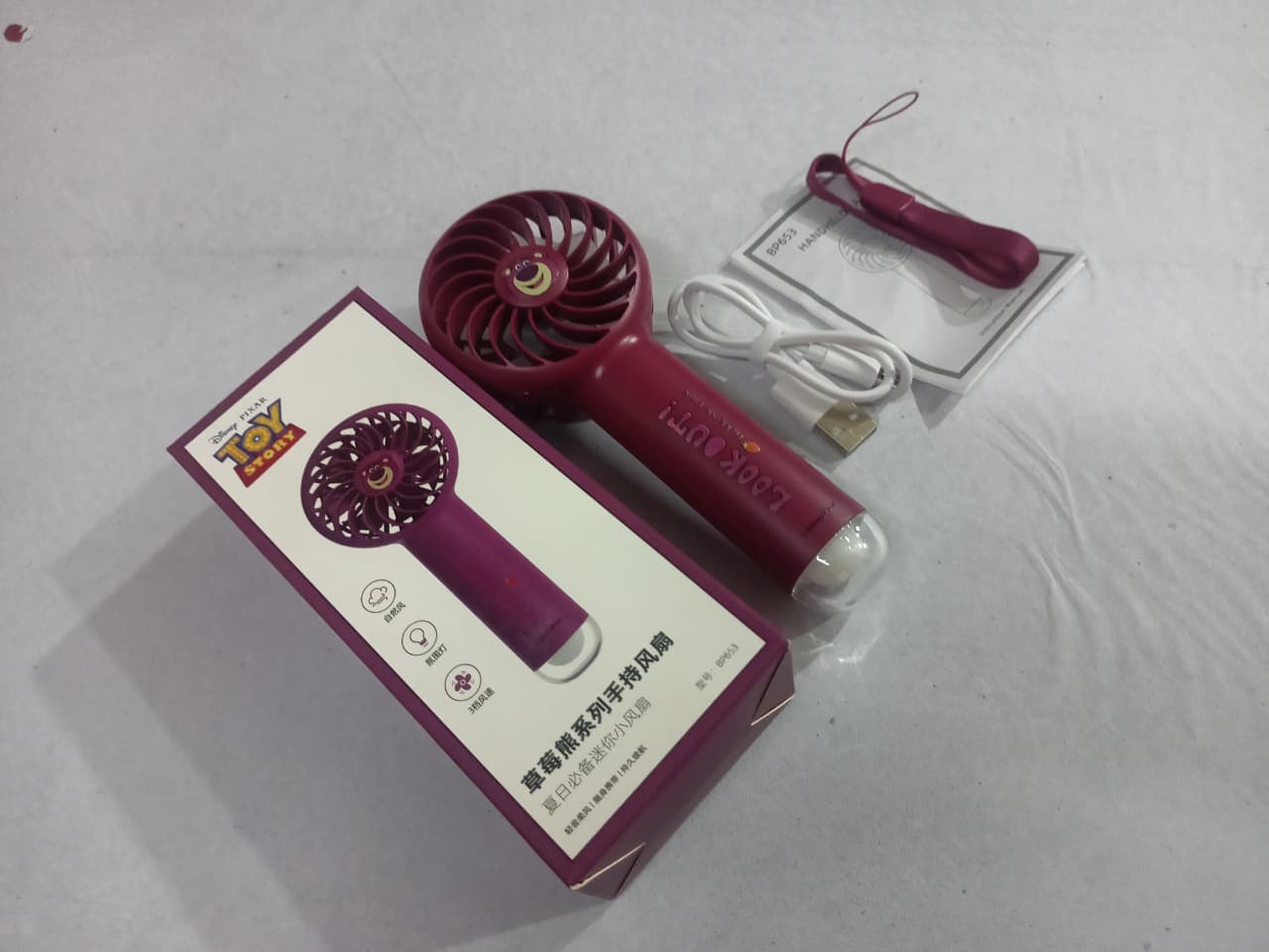 Disney PIXAR Toy Story Portable Hand Fan with LED Light - Image 2