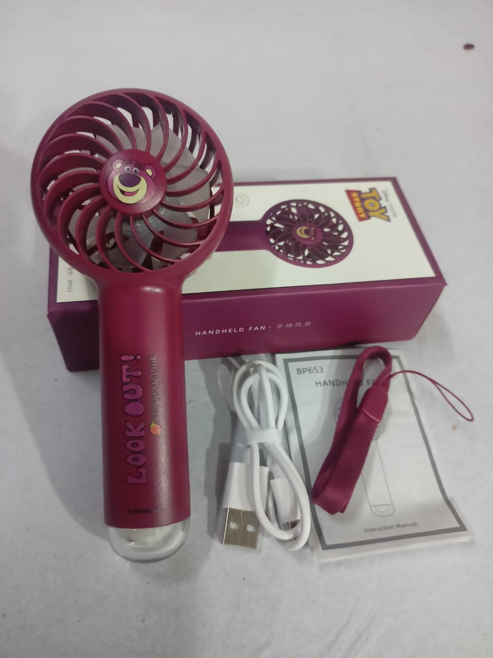 Disney PIXAR Toy Story Portable Hand Fan with LED Light